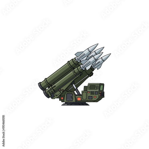 Multiple Rocket Launcher System Illustration.