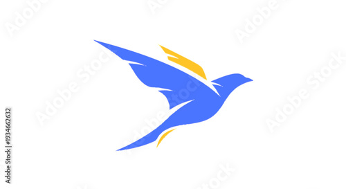 Blue Bird Flying Logo - Freedom Speed Creativity.