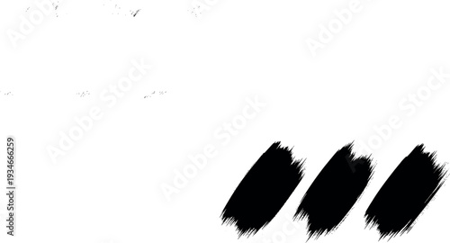 Three black diagonal brush strokes on a white background