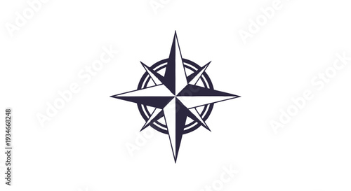 Compass Rose Symbol Navigation Direction.