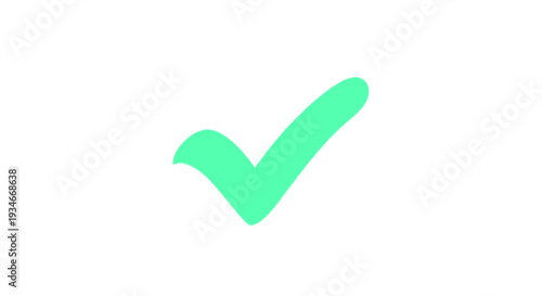 green checkmark symbol isolated on white.