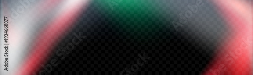 Blurred colorful gradient background with red green and white hues isolated on transparent background for design and art purposes Vector