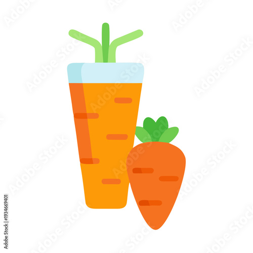 Two stylized carrots, one taller than the other, isolated on a black background
