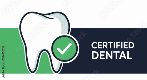 Certified Dental Care Emblem Design Suitable For Any Dentist or Dental Clinic