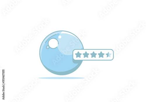 Bubble Illustrative Concept Depicting Feedback And Experience Assessment Visualization