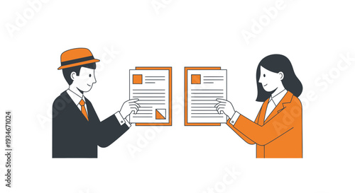 Business Colleagues Examining Documents Together During A Work Reviewing And Consulting Session