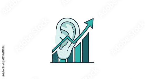 Business Listening Progress Analysis, Graphic Showing Increased Understanding And Growth