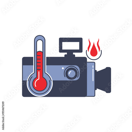Camera Overheating Concept Illustrating High Temperature Issues and Malfunctions Clearly Explained