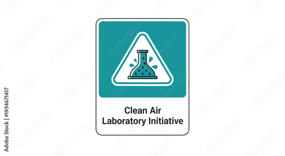 Obraz premium Clean Air Laboratory Initiative Emblem Depicting Environmental Science Research and Analysis