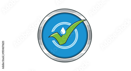 Clean Water Approved Symbol Signifying Quality And Eco-Friendly Solutions