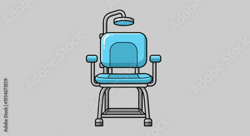 Cartoon Shower Chair Design With Blue Elements And Modern Clean Style