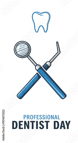 Celebrating Dentistry: A Vector Illustration for Dental Health Awareness and Professional Dentist