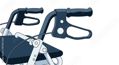 Close Up View of a Walking Frame Depicting Mobility and Support in Illustration