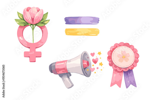 Celebrating diversity through symbols of gender equality activism and