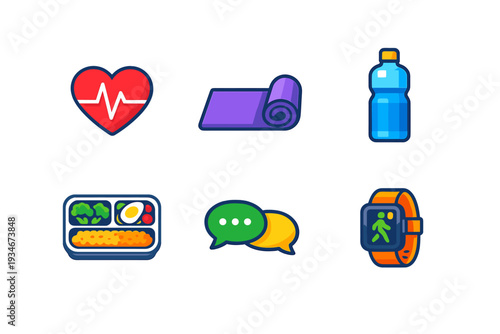 Heart health monitor and fitness tools for daily wellness routine in a