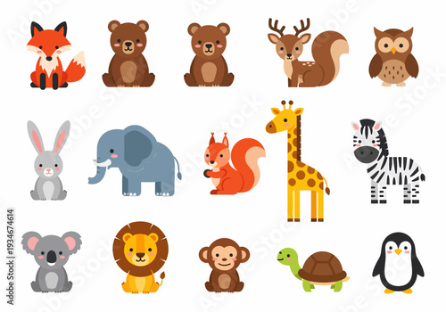 Collection of Cartoon Animals and Creatures.
