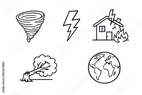 Different weather events and their impact on the environment with a