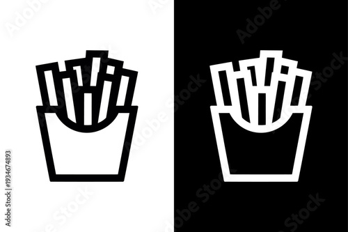 French Fries vector icon graphic isolated sketch illustration on white background.