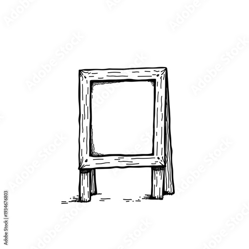 Empty wooden signboard on white background for customization  