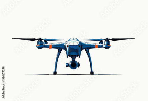 High-tech quadcopter drone with advanced camera features, designed for aerial photography and surveillance, showcasing sleek design and cutting-edge technology
