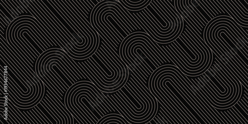 Luxury gold background pattern seamless geometric wave line circle abstract design vector. Christmas background.