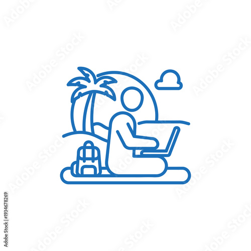 Computer network illustration showing server and workstations interconnected in a simple graphic representation