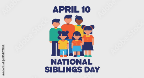 Diverse siblings celebrating together on National Siblings Day