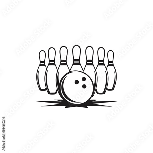 Bold bowling shows a ball poised to strike against the pins arrayed behind