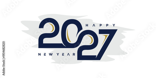 2027 design illustration with modern and simple concept idea