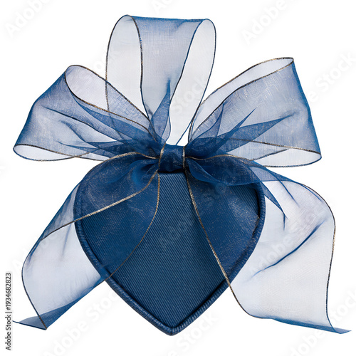 heart shaped gift box with delicate ribbon bow