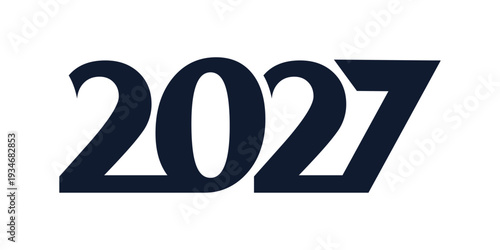 2027 design illustration with modern and simple concept idea