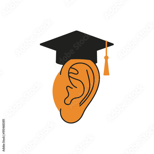 Conceptual Illustration Depicting Academic Learning and Knowledge Acquisition Through Listening