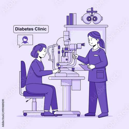 Comprehensive Diabetic Eye Exam: Professional Vision Assessment and Patient Consultation