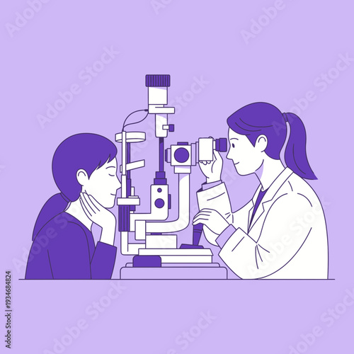 Comprehensive Eye Examination: Skilled Ophthalmologist Performing Vision Assessment for Patient Care