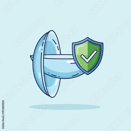 Conceptual Illustration Depicting Eye Care, Visual Protection, And Vision Safety Procedures