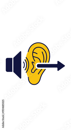 Conceptual Visual Depicting Sound Transmission, Auditory Perception, and Information Flow in