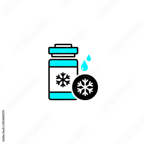 Cryogenic Container Icon Representing Cold Storage and Preservation in Modern Science and Medicine