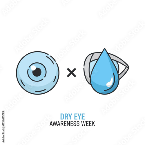 Conceptual Visual Depiction of Dry Eye Awareness Illustrating Health and Eye Care Issues