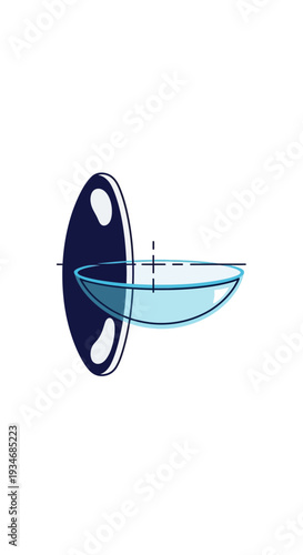 Conceptual Visual Representation of Optical Lens Showing Convexity and Concavity Dynamics Clearly