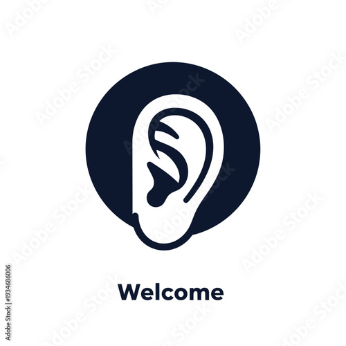 Conceptual Icon Depicting Hearing and Welcome, Communicating Ideas in Digital Design