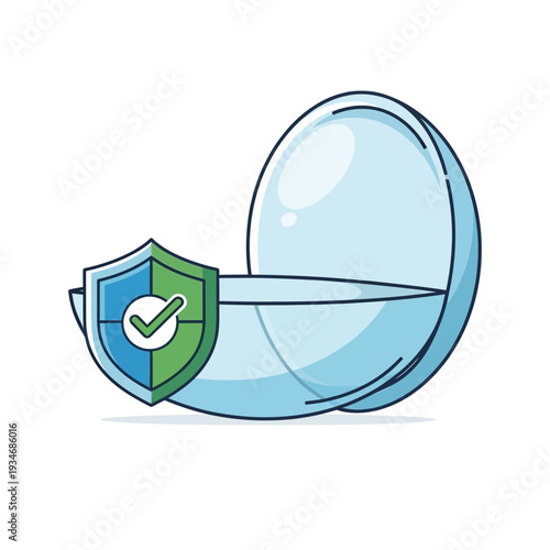 Conceptual Illustration Depicting Security, Protection, and Care in a Modern, Abstract Style
