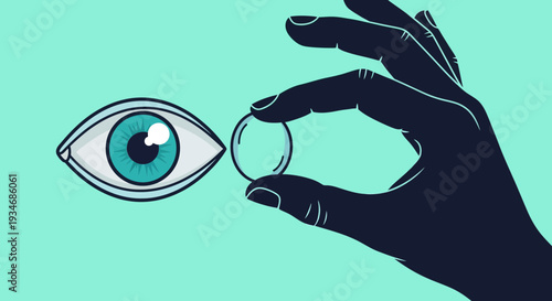 Contact Lens Placed Next to a Human Eye for Vision Correction and Visual Enhancement