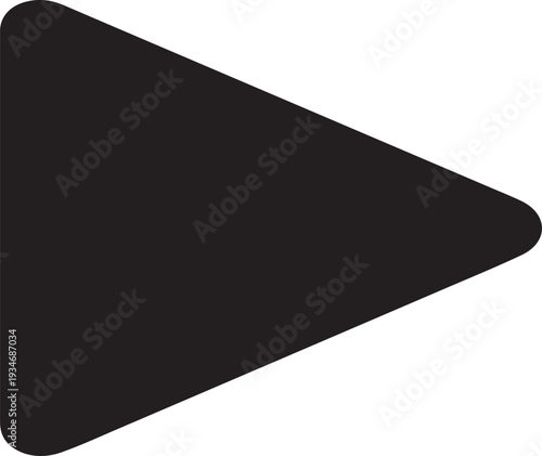 Play Media Icon Vector – Music, Video and Playback Control Symbol for UI UX Design