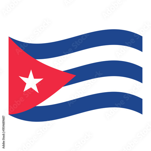 Cuba national waving flag p...