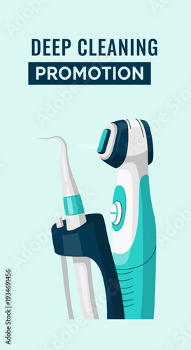 Dental Cleaning Campaign Featuring Modern Irrigation Tools for Sparkling Oral Health and Hygiene