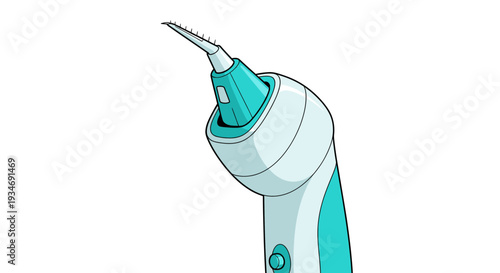 Dental Cleaning Instrument Depicted In A Simple, Professional And Artistic Manner