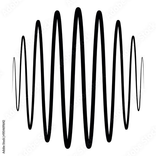Circle sinusoidal amplitude modulation wave form signal radio