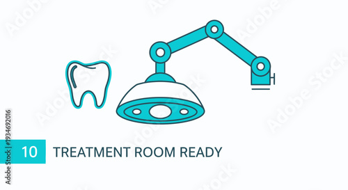 Dental Clinic Illustration Depicting Modern Equipment And Tooth for Professional Care