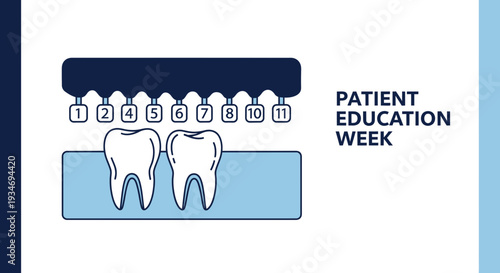 Dental Health Illustration: Patient Education Week Concept Presented Through Graphic Design