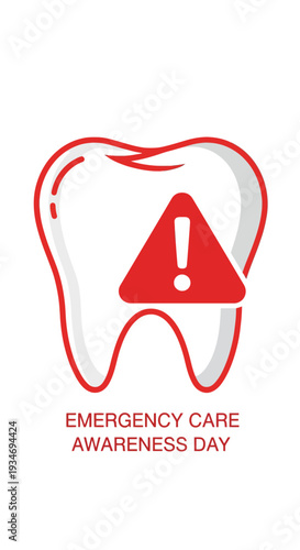 Dental Health Emergency: Awareness Day Symbol Highlighting Urgent Care And Preventative Actions